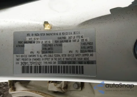 2015 Mazda Mazda3 I Touring from USA, damaged, VIN 3MZBM1L70FM151421